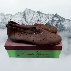 Sesto Meucci Of Florence Black Nabuk Shoes